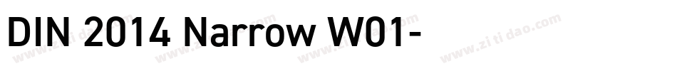 DIN 2014 Narrow W01字体转换